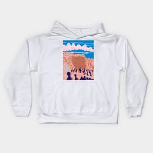 Hoodoos in Goblin Valley State Park Emery County Utah USA WPA Art Poster Kids Hoodie